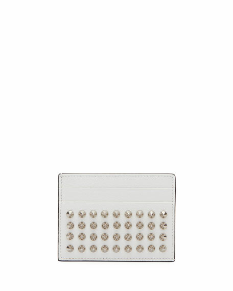 100% AUTHENTIC NEW MEN CHRISTIAN LOUBOUTIN KIOS EMPIRE SPIKE CARD WALLET/CASE