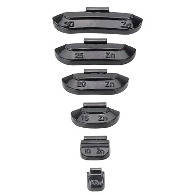 HASKYY 225x Stahlgewichte Auswuchtgewichte Schlaggewichte 5-30g Stahlfelgen Schwarz