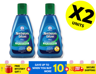 SELSUN BLUE Pro Anti-Dandruff Shampoo Extra Moisturizing 120ML ( X 2 )