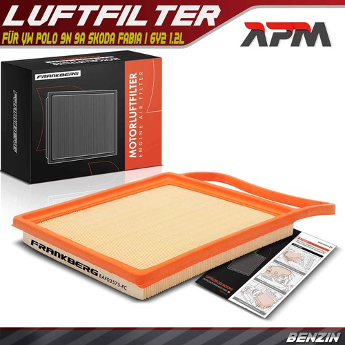 Luftfilter Motorluftfilter für VW Polo 9N 9A Skoda Fabia I 6Y2 6Y3 6Y5 1.2L - Bild 1 von 8