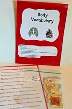Body Vocabulary Student Activity Science Human Body Game Grades 2-4 NEW