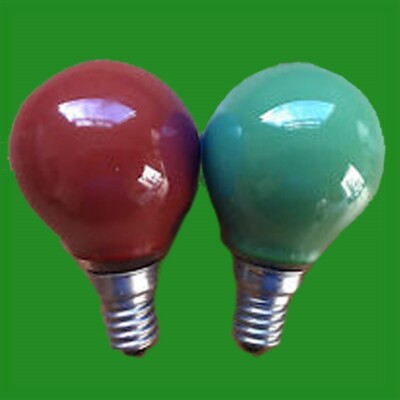 4x 15W farbige runde Golfball Glühbirnen, kleine Edison Schraubverschluss SES E14 Lampe