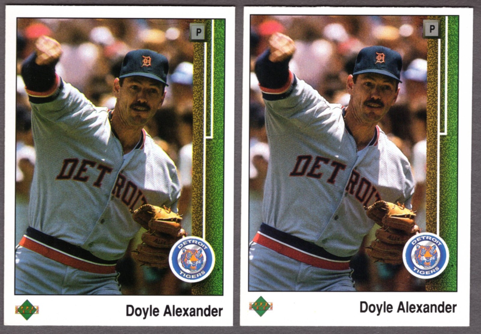 (2) 1989 UPPER DECK DOYLE ALEXANDER CARD #298 LOT **NM-MT** DETROIT TIGERS