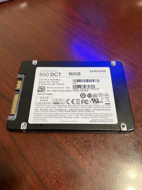 Samsung Mz 76e960e 860 Dct Series 960gb Sata Ssd For Sale Online Ebay