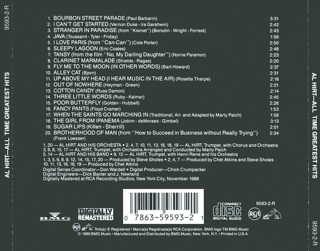 Al Hirt All-Time Greatest Hits CD – Legendary Jazz Trumpet Collection  