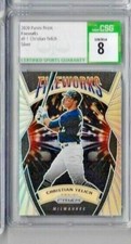 2020 Panini Prizm Manny Machado White Wave CSG 8.5 