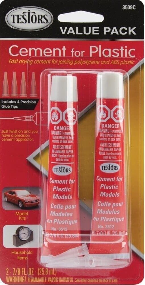 Testors Cement Glue For Plastic Value Pack 2/Pkg With 4 Precision Tip  Adapters - Tony's Restaurant in Alton, IL