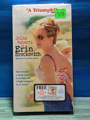 Erin Brockovich (VHS, 2000) Julia Roberts, Aaron Eckhart, Albert Finney