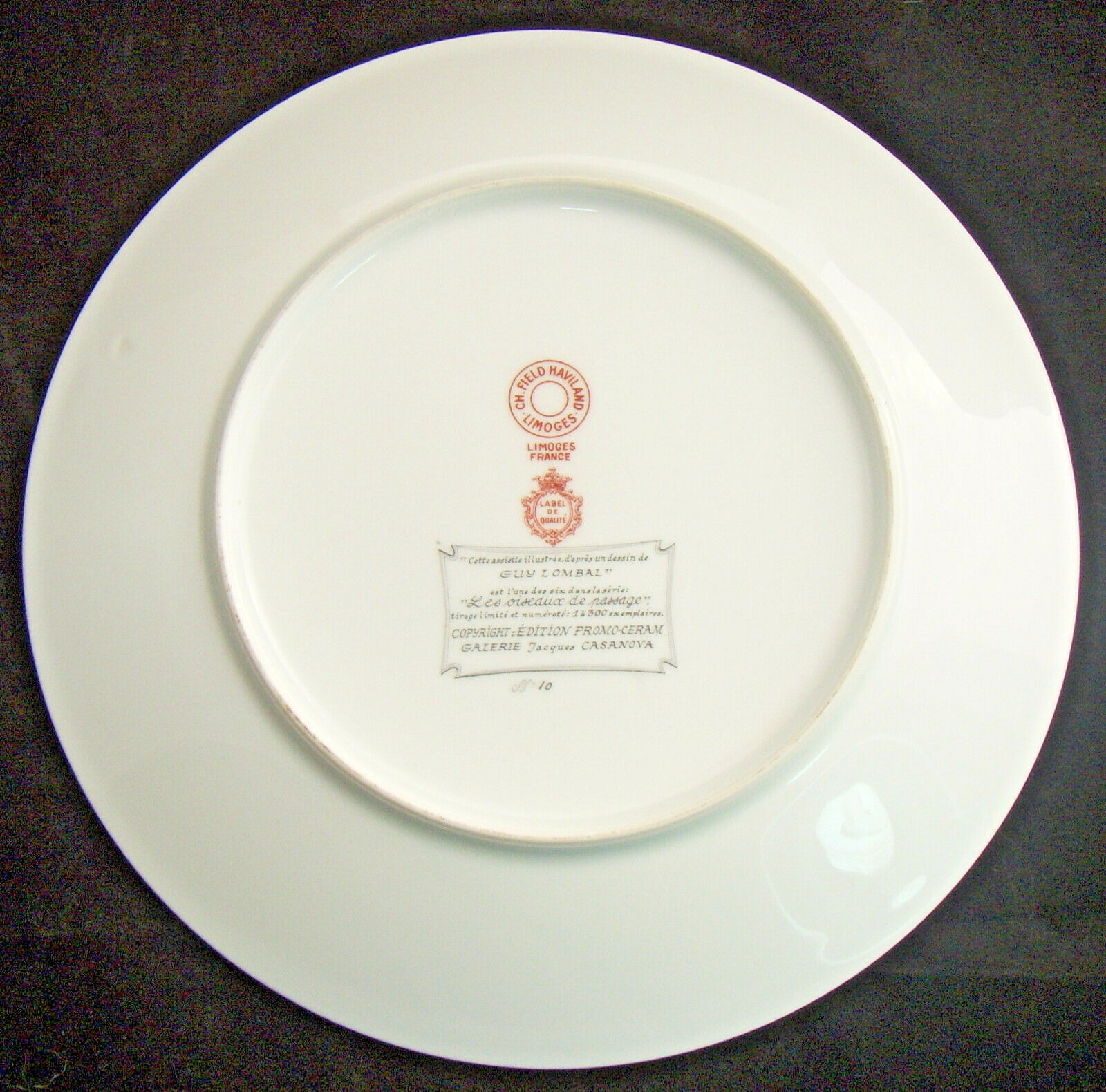 Haviland Limoges Guy Lombal Art Plate L'Albatros Ltd Edition Jacques Casanova Wybuchowe kupowanie, zysk