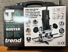 Trend T4ELK/USA T4 Variable Speed Plunge Router Kit *NEW IN CASE*