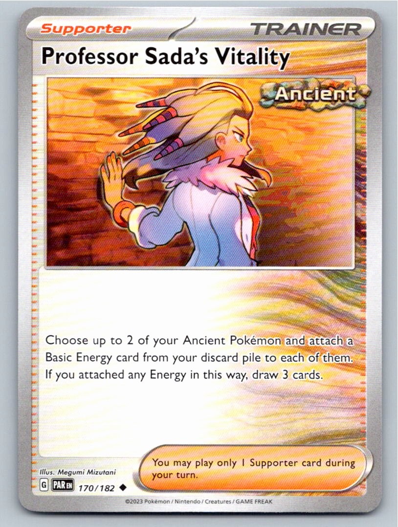 POKEMON PROFESSOR SADA'S VITALITY PARADOX RIFT 170/182 NM A42376 FREE S&H