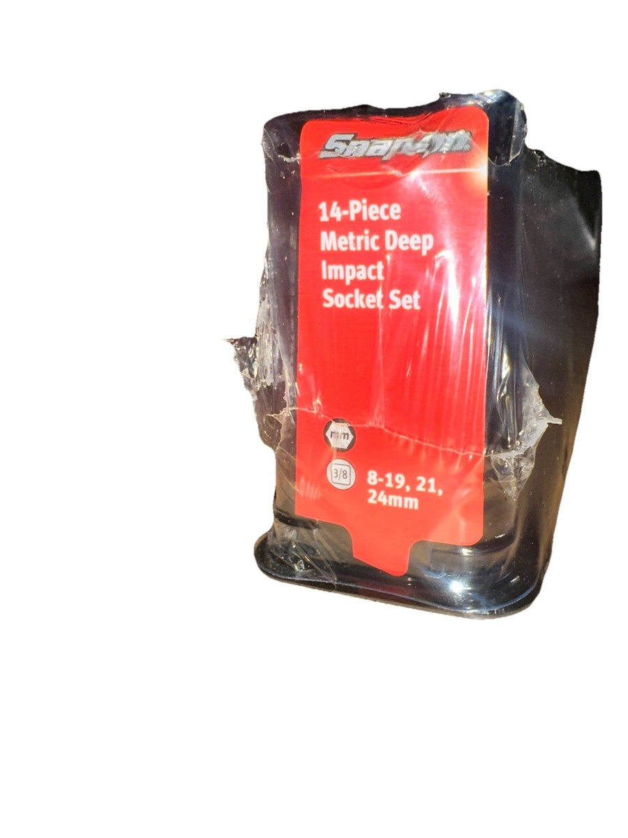 SNAP-ON TOOLS 14 PIECE 3/8 DRIVE METRIC DEEP IMPACT SOCKET SNAP-ON TOOLS 14 PIECE 3/8 DRIVE METRIC DEEP IMPACT SOCKET
