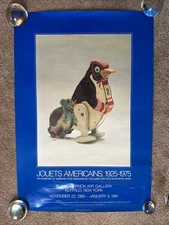 "JOUETS AMERICAINS 1980  Vintage Toys Exhibition New York Poster Lithograph