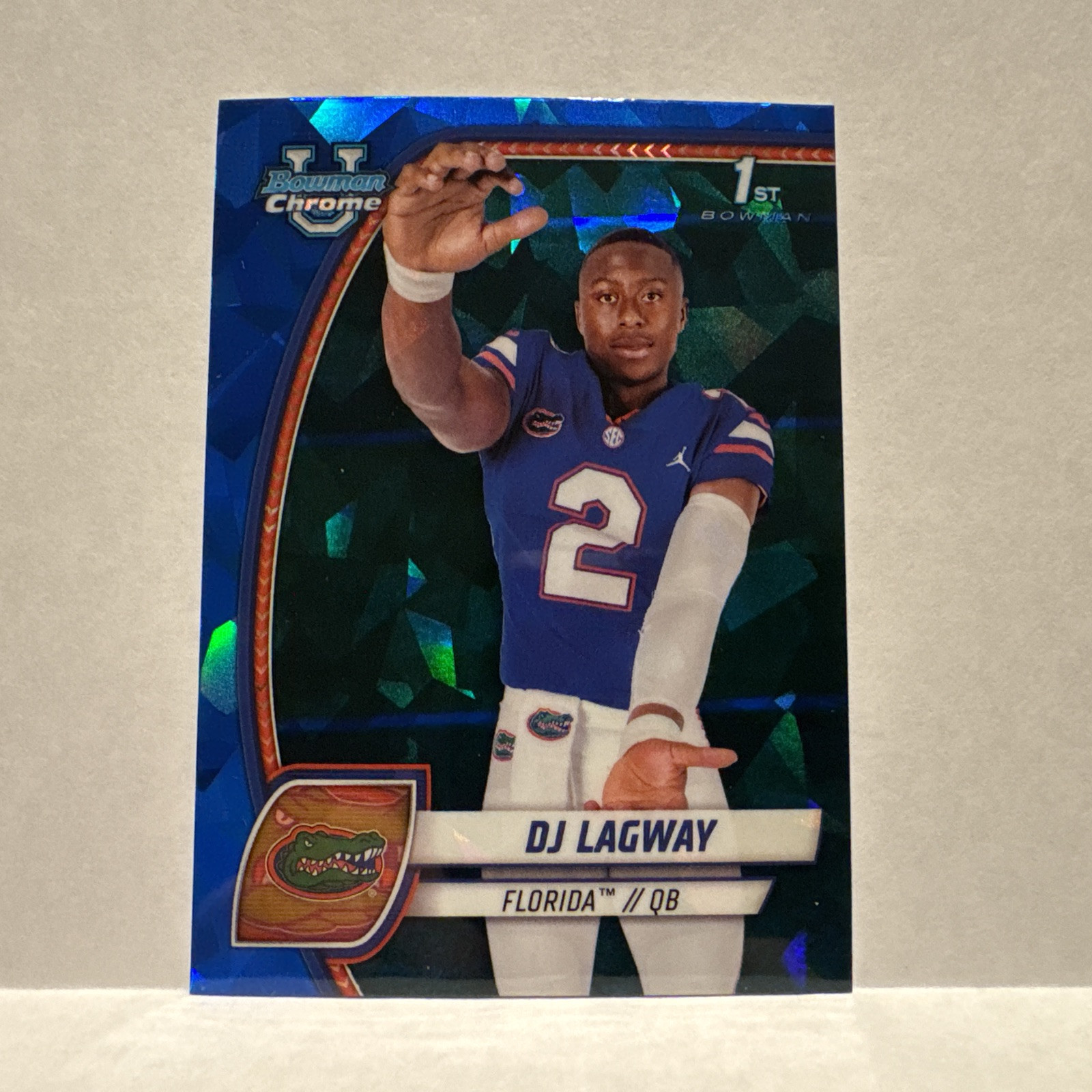 DJ Lagway 2024 Bowman University U Chrome Sapphire Florida Gators #63