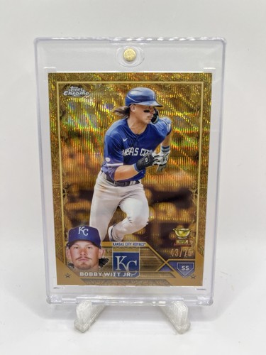 2023 Topps Gilded Collection - Gold Wave Etch #102 Bobby Witt Jr. /75 Rookie Cup