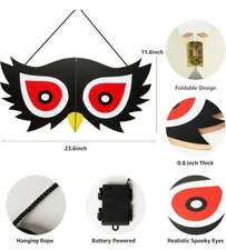 BlcTec Halloween Decorations Spooky Eyes Lights, 20 Inch Large Wooden Hallowe...