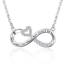 Best Friend/Mother/Couple Necklace for Women 925 Sterling Silver Sisters Gift...