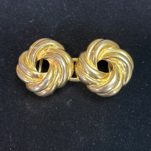 Vintage‎ Dottie Smith Gold Tone Love Knot Belt Buckle Double Swirl Signed Vintage Dottie Smith Gold Tone Belt Buckle Statement  main image 3