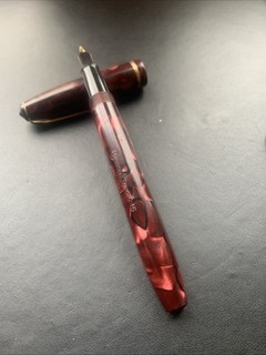 Vintage Conway Stewart 15 Fountain Pen spare repair 14ct Gold Nib Burgundy red