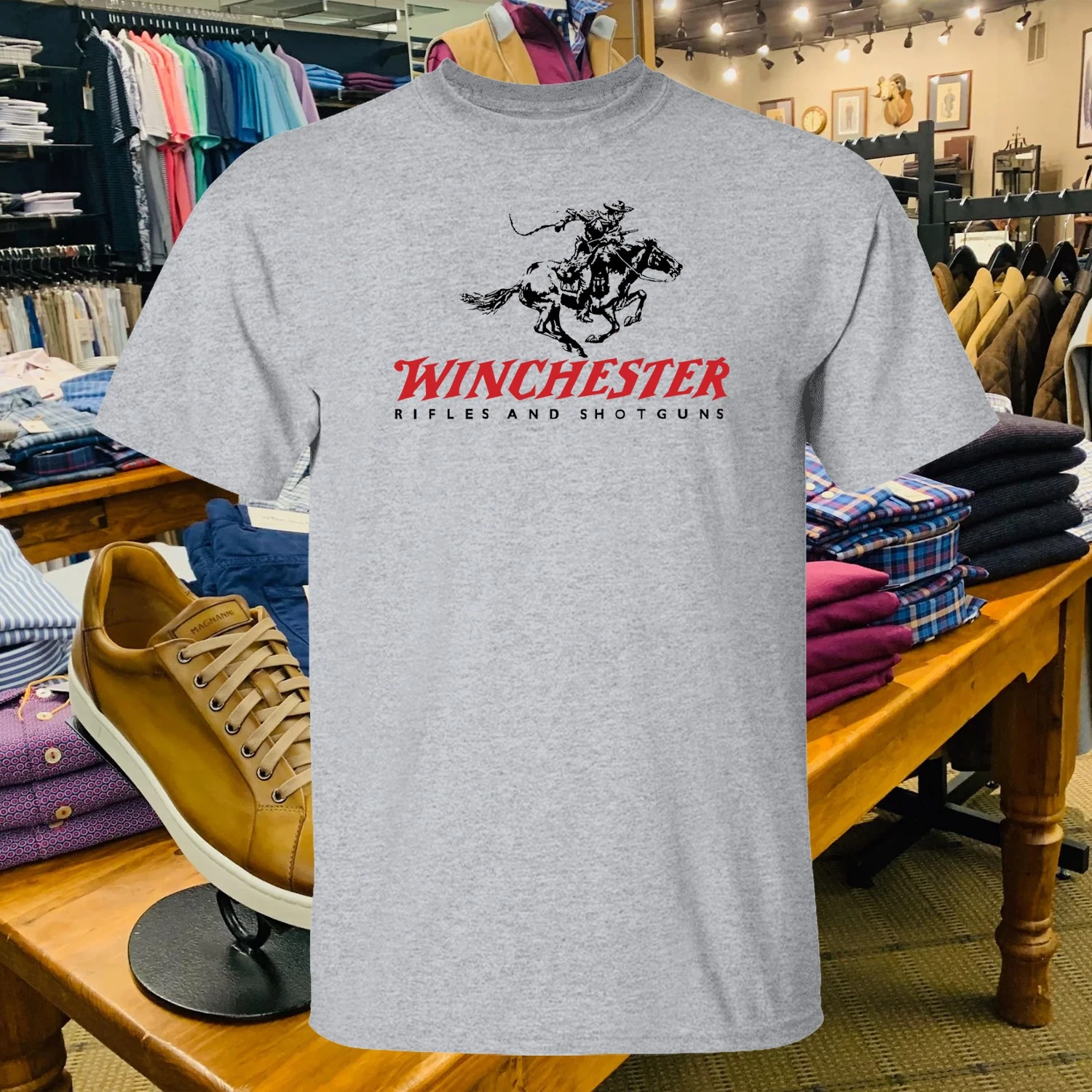 Winchester Firearms Logo T-Shirt Funny USA Size S-5XL