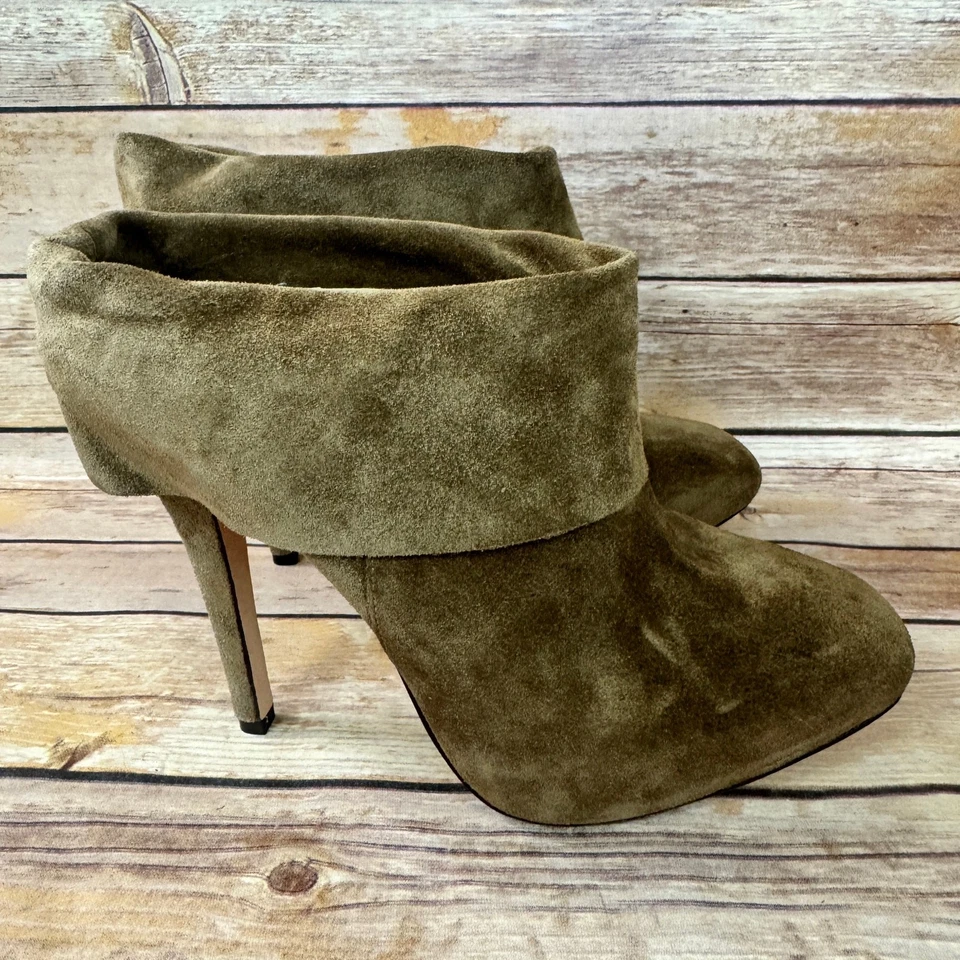 Max Studio 女式棕色麂皮绒皮革一脚蹬高跟鞋西式骡子鞋 8.5 米 — 第 2/4 张图片