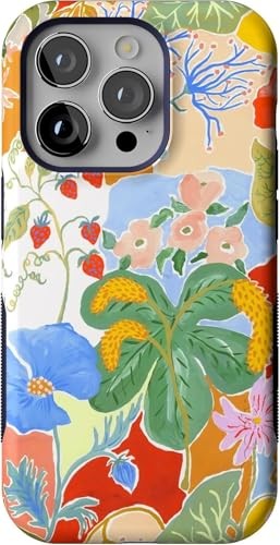iPhone 14 Pro Botanical Blooms Floral Patchwork Protective Case Military Grade