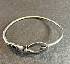 Vintage Sterling Silver Mexico Coil Design Cuff Bracelet Millan 925 1970s Vintage Sterling Silver Mexico Coil Design Cuff Bracelet Millan 925 1970s