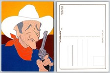 John Wayne Caricature Postcard by Oscar da Costa Athena London Cowboy Art