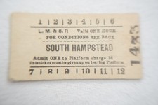1967 South Hampstead  Platform Railway Train LMS Ticket