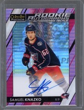 2023-24 O-Pee-Chee Platinum #R-SK Samuel Knazko Rookie Autographs Red Prism