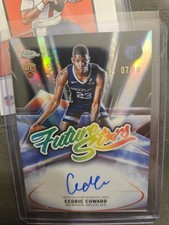 2025-26 Topps Chrome Future Stars Cedric Coward RC Rookie Black on card Auto /10