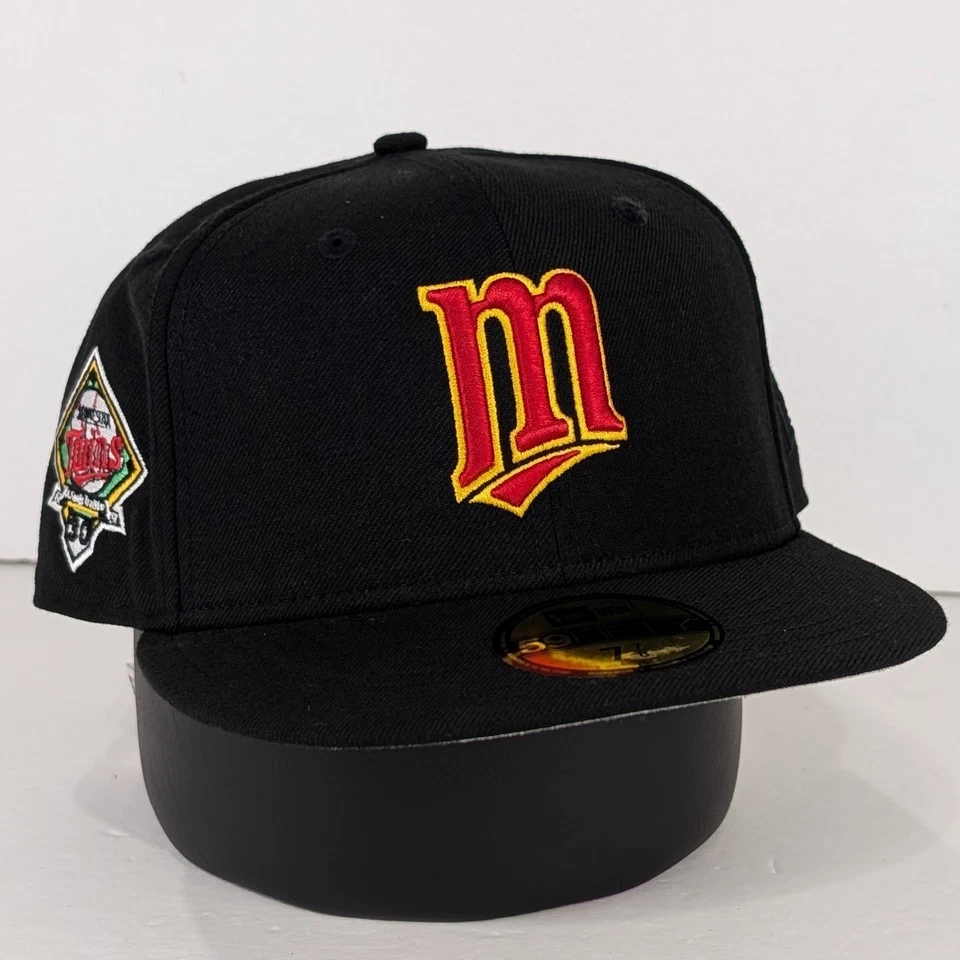 Minnesota Twins New Era 59Fifty Sombrero Ajustado Serie Mundial 30 Aniversario 7 7/8 Lana Foto 2 de 4