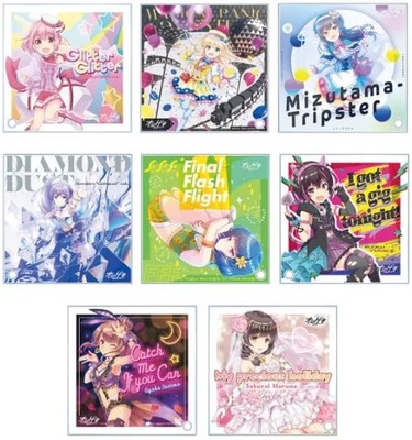 almabianca ongeki bright memory acrylic stand panel set of 8 trading cards
