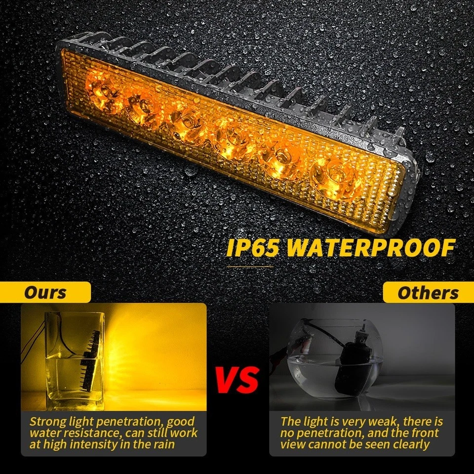 LED Work Light Bar 6 Inch 12V Fog Headlight for Car Motorcycle Truck Off Road - Image 4 of 4