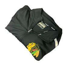 Fanatics Chicago Blackhawks L/S Shirt Authentic Pro Quarter Zip Mens Sz L Active