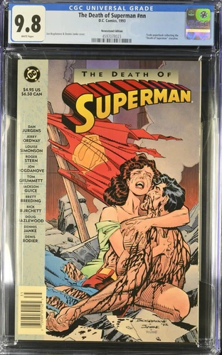 The Death Of Superman CGC 9.8 NEWSSTAND 1993 DC Comics