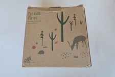 Eco Kids Elk and Friends Plates Porcelain Plates with Silicone Sleeves