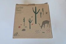 Eco Kids Elk and Friends Plates Porcelain Plates with Silicone Sleeves