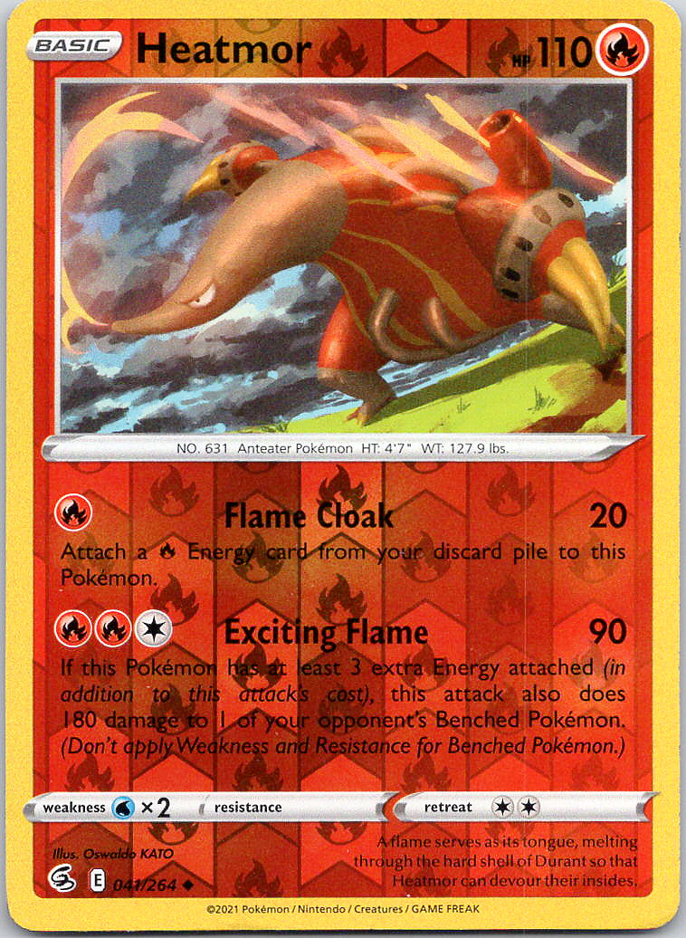 Pokemon Heatmor 41/264 Fusion Strike Uncommon Reverse Holo NM TCG