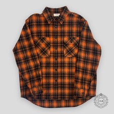 Celine Loose Shirt in Checked Wool Orange