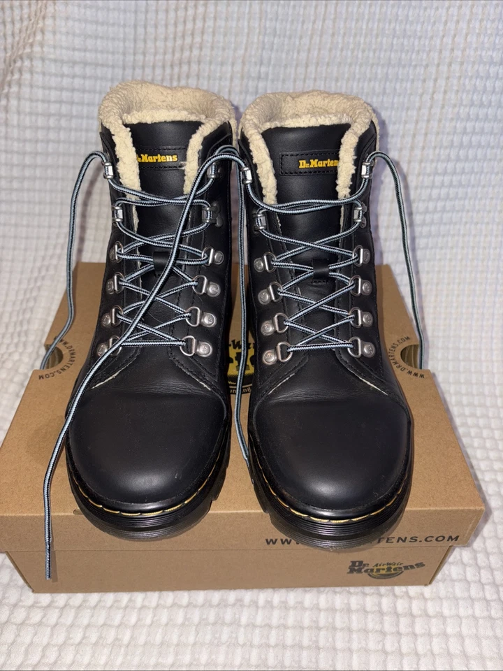 Dr Doc Martens Peines W FL Botas Forradas de Piel Sintética Mujer Talla 8 *Se Ajusta Damas 9* Foto 4 de 4