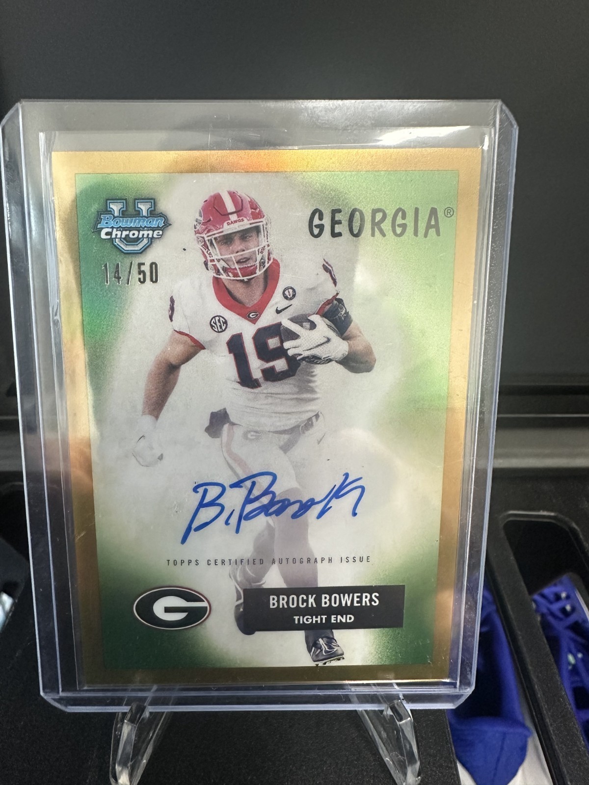 2023 Bowman U Chrome 1955 Gold Refractor Brock Bowers Auto /50