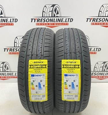 4 X 185 55 16 SONIX 185/55R16 87V XL BRAND NEW PERFORMANCE M+S 