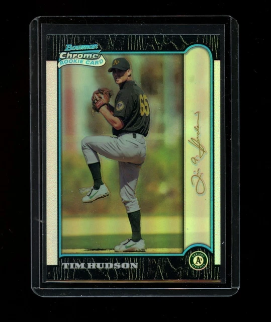 1999 Bowman Chrome Gold Refractor TIM HUDSON #375 Rc Oakland A's /25