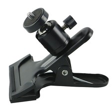 Metal Tripod Mount Clamp Clip Holder with Ball Head Flash Hot Shoe Adapter Kit