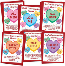 30 Bible Verse Valentines Cards, God'S Conversation Hearts Valentine Cards for S