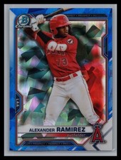 2021 Bowman Chrome Sapphire #BDC-110 Alexander Ramirez Refractor LA Angels