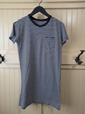 Everlane. short sleeve T-Shirt dress, horizontal black & white stripes, size XS