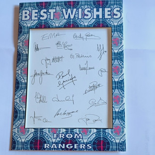 Glasgow Rangers FC Football Signed Autograph Card "Best Wishes" Multi Signed