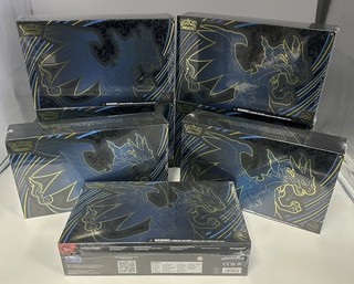 Lot of (7) Pokemon TCG Mega Charizard X ex Ultra Premium Collection Boxes SEALED